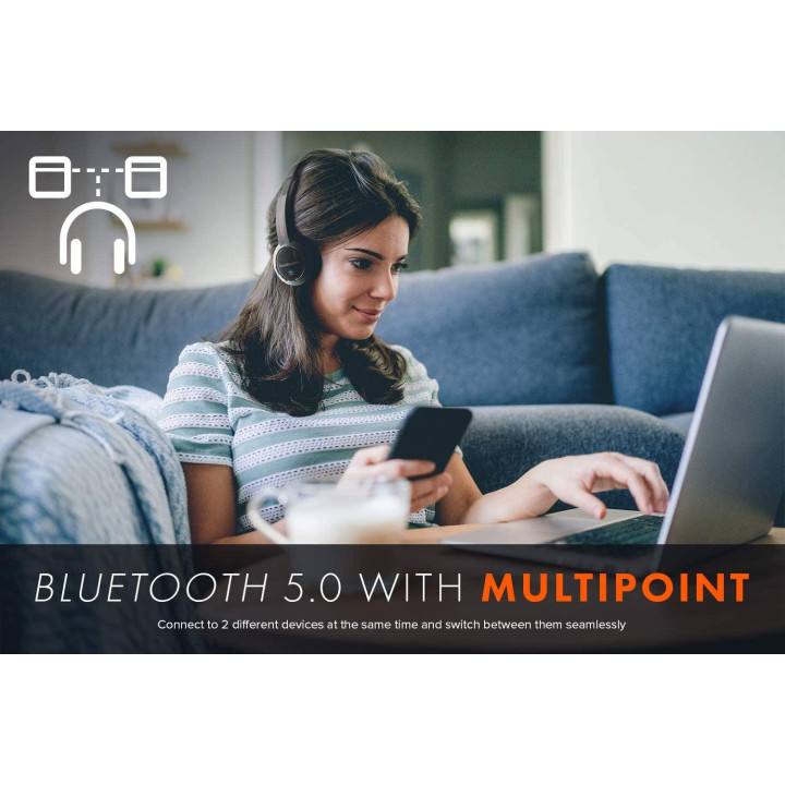 Bluetooth слушалки CREATIVE Sound Blaster Jam V2 Bluetooth, Черен - CREAT-HEAD-JAM-V2