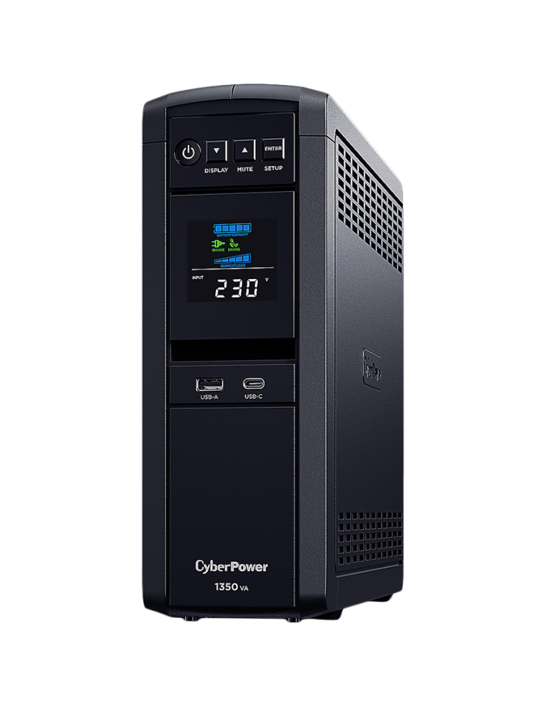 Захранване CyberPower CP1350EPFCLCD, 1350VA/810W Line-Interactive, LCD дисплей, Pure Sine Wave, 6x Schuko - 1