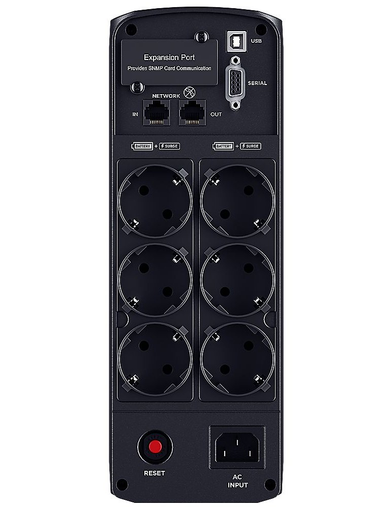 Захранване CyberPower CP1350EPFCLCD, 1350VA/810W Line-Interactive, LCD дисплей, Pure Sine Wave, 6x Schuko - 4