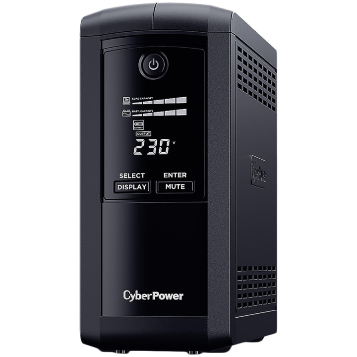 Токозахранващо устройство CyberPower VP700ELCD, 700VA/390W Line-Interactive с LCD дисплей - 1