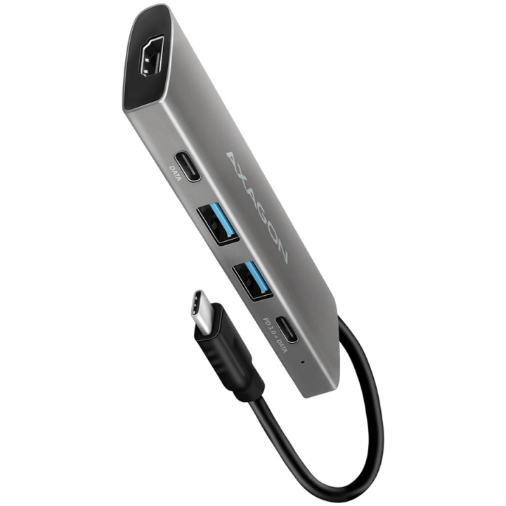 Докинг станция AXAGON HMC-5G21 SPEEDSTER 5in1, 2x USB-A 3.2 Gen 2 + 2x USB-C 3.2 Gen 2 + HDMI 4K/30Hz, PD 60W - 1
