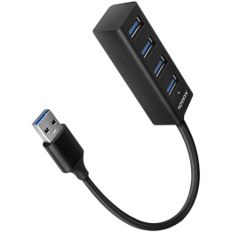 USB хъб AXAGON HUE-M1AL, 4x USB 3.2 Gen 1, металичен, 1.2m кабел - HUE-M1AL - 1