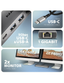 Докинг станция AXAGON HMC-7HX2, USB-C 3.2 Gen 1, 2x USB-A, 1x USB-C, 2x HDMI 4K 60Hz, Gigabit Ethernet, PD 100W - 4