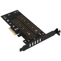 Адаптер AXAGON PCEM2-D, двоен M.2 (NVMe/SATA), PCI Express 3.0 x4 - 1