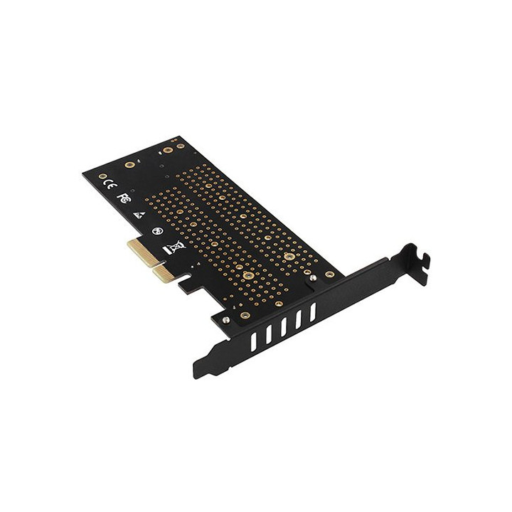 Адаптер AXAGON PCEM2-D, двоен M.2 (NVMe/SATA), PCI Express 3.0 x4 - 1