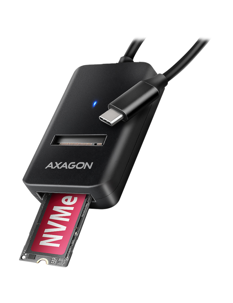 USB-C адаптер AXAGON ADM2-CM, USB 3.2 Gen2 към M.2 NVMe/SATA - ADM2-CM - 1