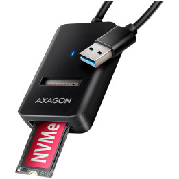 USB адаптер AXAGON ADM2-AM, NVMe/SATA SSD към USB-A 3.2 Gen2 - 1