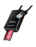 USB адаптер AXAGON ADM2-AM, NVMe/SATA SSD към USB-A 3.2 Gen2 - 1
