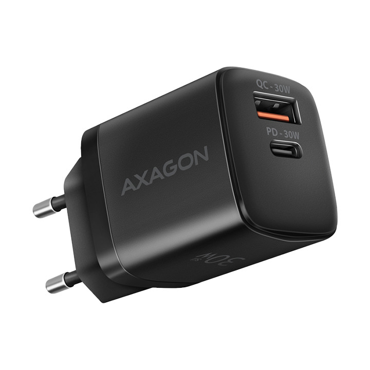 Зарядно устройство AXAGON, 30W, 2 портов USB-A/USB-C, PD3.0/QC4+/PPS - ACU-PQ30 - 1