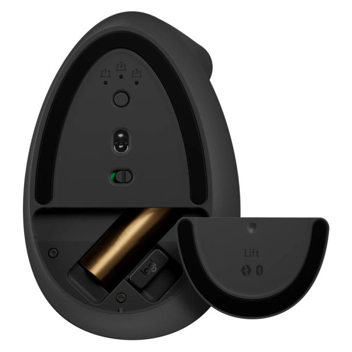 Bluetooth/Безжична геймърска мишка Logitech Ergo Lift Vertical, 4000 DPI, Graphite/Black - 910-006494 - 6