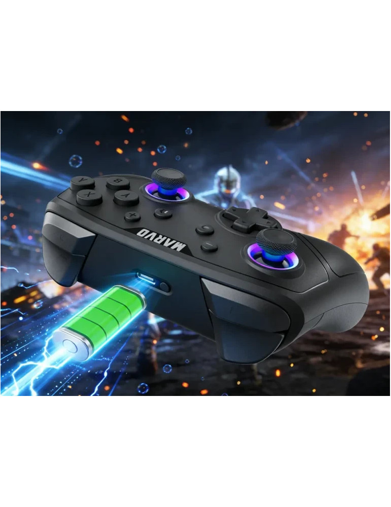 Геймпад Marvo GT-80, Безжичен, Вибрация, 19 бутона - MARVO-GT-80 - 10