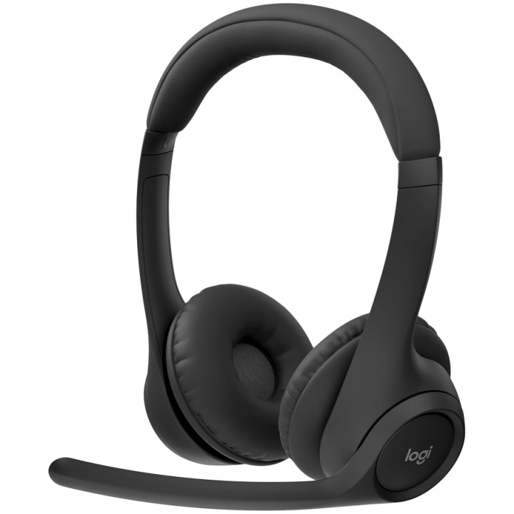 Bluetooth/Безжични слушалки Logitech Zone 300, Bluetooth 5.3, Midnight Black - 981-001407 - 1