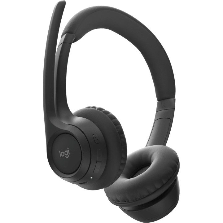 Bluetooth/Безжични слушалки Logitech Zone 300, Bluetooth 5.3, Midnight Black - 981-001407 - 4