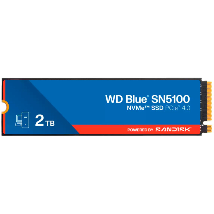 SSD Western Digital WD Blue SN5100, 2TB M.2 NVMe PCIe Gen4 x4 QLC, 7100/6700 MB/s - WDS200T5B0E-00CPE0 - 1