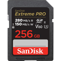 SD карта SanDisk Extreme PRO, 256GB SDXC V60 UHS-II 280/150MB/s - SDSDXEP-256G-GN4IN - 1