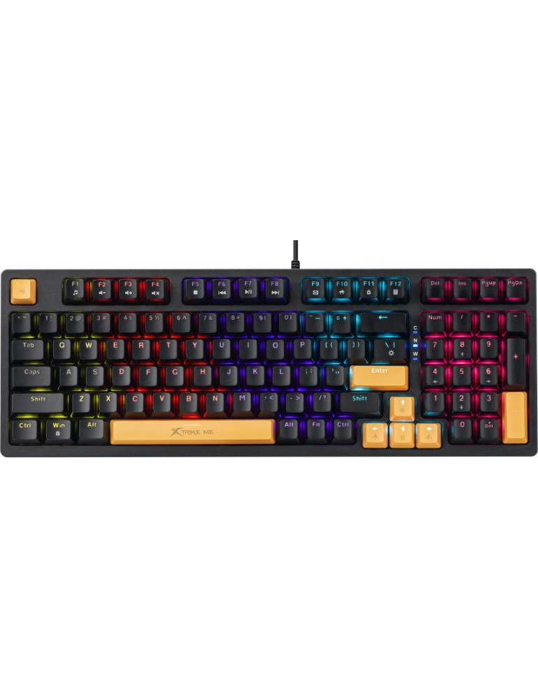 Механична геймърска клавиатура Xtrike ME GK-997, 98 клавиша, USB, Rainbow подсветка - XTRM-GK-997-BK - 1