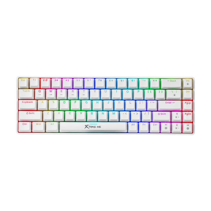 Bluetooth механична геймърска клавиатура Xtrike ME GK-995W, 60%, Red Switches, BT5.2, 2.4G, RGB подсветка - XTRM-GK-995W-WH - 1