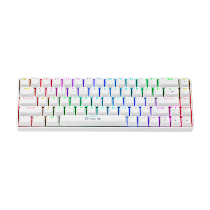 Bluetooth механична геймърска клавиатура Xtrike ME GK-995W, 60%, Red Switches, BT5.2, 2.4G, RGB подсветка - XTRM-GK-995W-WH - 2