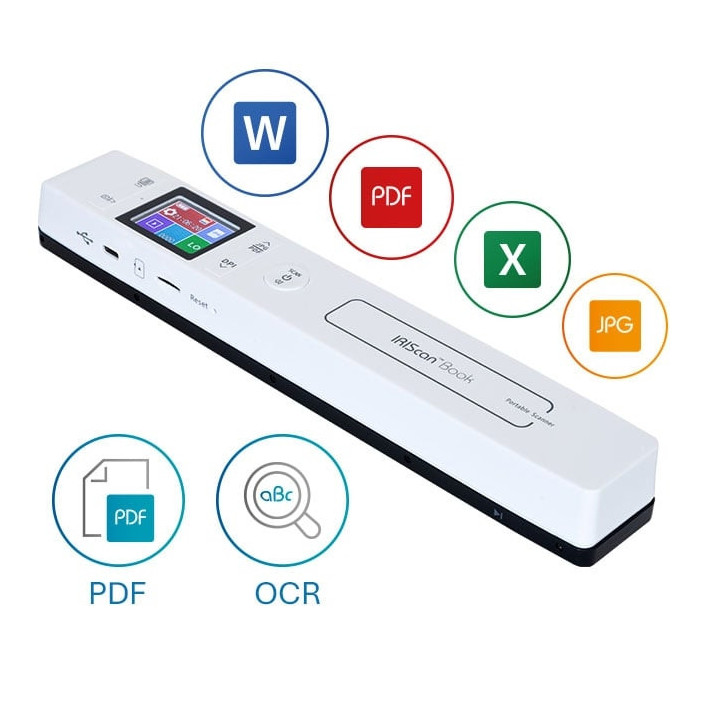 Скенер IRIS IRIScan Book 7 Dyslexic, A4, 300-1050 dpi, USB Type-C, MicroSD - 464678 - 1