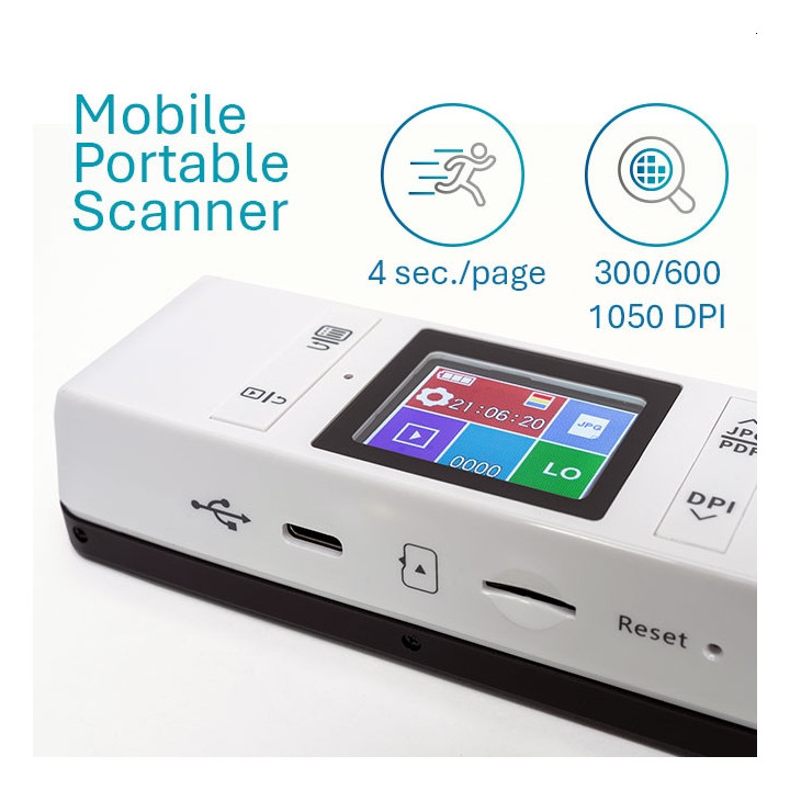 Скенер IRIS IRIScan Book 7 Dyslexic, A4, 300-1050 dpi, USB Type-C, MicroSD - 464678 - 2