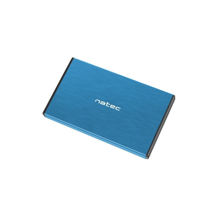 Външна кутия за твърд диск NATEC Rhino Go, 2.5" SATA, USB 3.0, Aluminum, Синя - NKZ-1280 - 2
