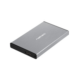 Кутия за твърд диск Natec Rhino Go, 2.5" SATA, USB 3.0, Алуминиева, Сива - NKZ-1281 - 1