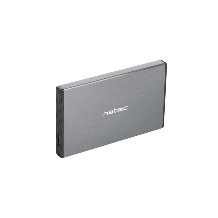 Кутия за твърд диск Natec Rhino Go, 2.5" SATA, USB 3.0, Алуминиева, Сива - NKZ-1281 - 2