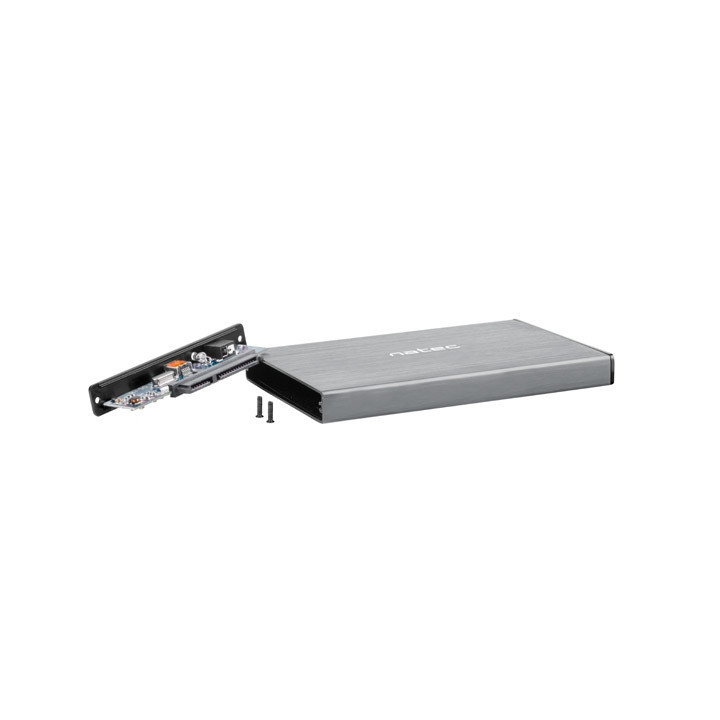Кутия за твърд диск Natec Rhino Go, 2.5" SATA, USB 3.0, Алуминиева, Сива - NKZ-1281 - 3