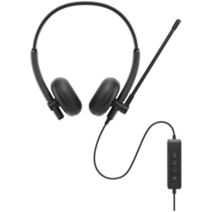 Слушалки Dell WH125, USB-A, черни - 520-BBLV - 2