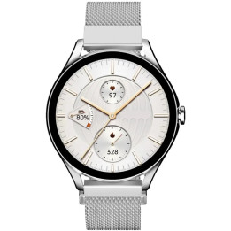 Смарт часовник HiFuture Aura2 Silver, 1.32" AMOLED 466x466, Realtek 8773EWE-VP, 256MB, iOS 9.0+/Android 4.4+ - 6972576182531 - 1