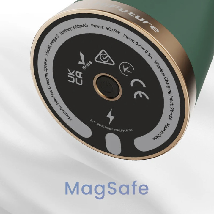Bluetooth Тонколонка HiFuture Mega S Green, Bluetooth 5.4, 5W, 10h батерия, IPX4 - 6972576182234 - 3