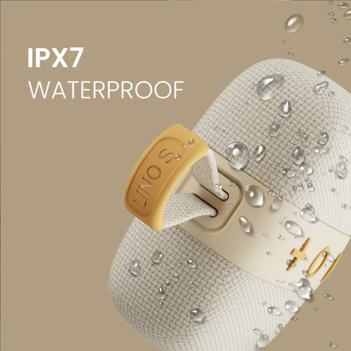 Bluetooth тонколонка HiFuture LINO S, 12W, IPX7, 10h батерия, Latte - 6972576182876 - 2