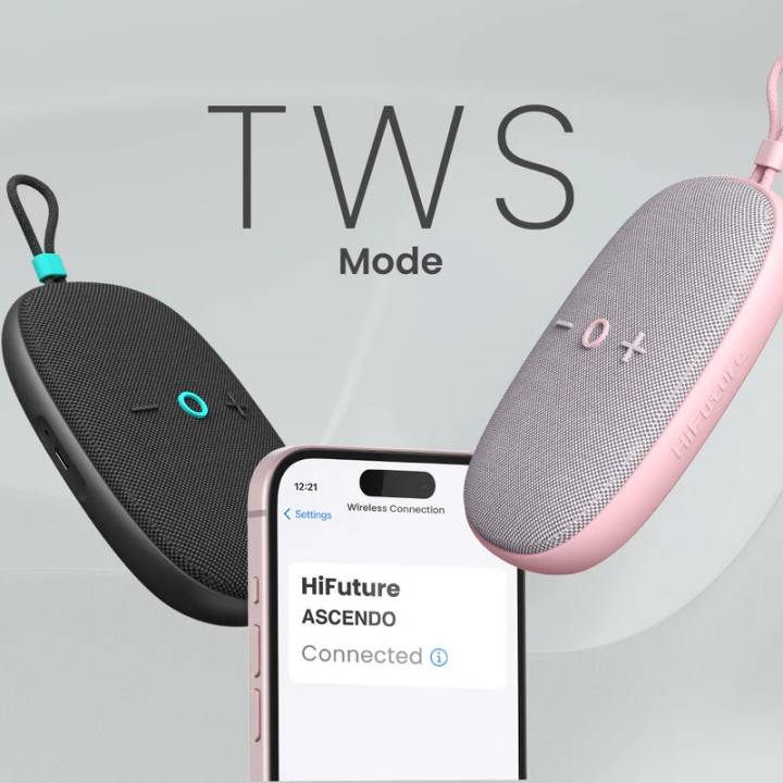 Bluetooth Тонколонка HiFuture ASCENDO, 20W, Bluetooth 5.3, IPX7 Waterproof, 15 часа батерия, Pink - 6972576182128 - 2