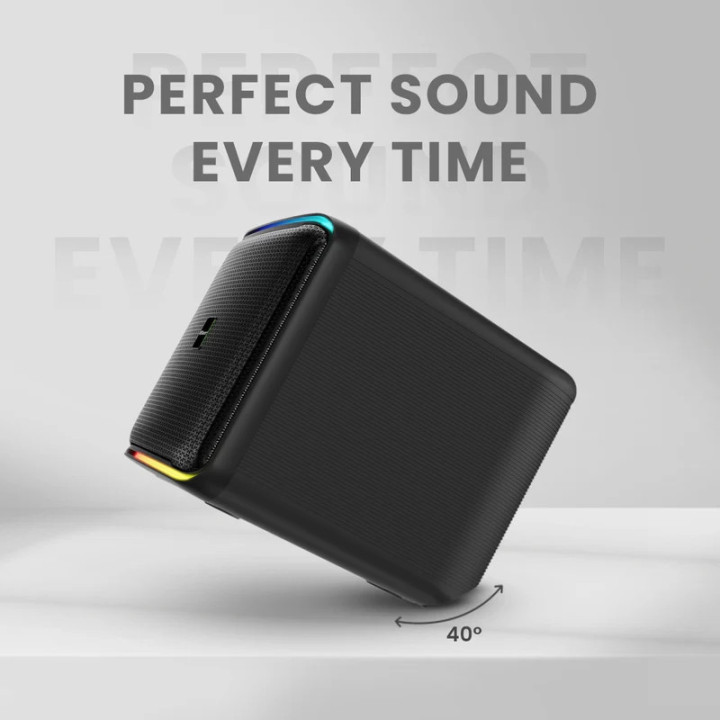 Bluetooth Тонколонка HiFuture Event Horizon Black, 100W, Bluetooth 5.3, IPX4, RGB Light, TWS Mode - 6972576182159 - 2