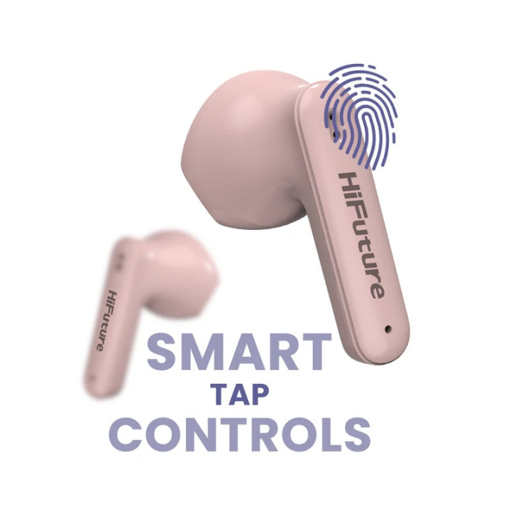Безжични слушалки HiFuture ColorBuds2, Pink, Bluetooth 5.3, 10MM говорител, до 20 часа работа - 6972576181114 - 2