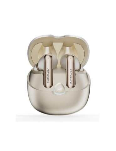 Безжични слушалки HiFuture SonicAir, In-ear, Bluetooth 5.3, 35 часа работа, 10mm драйвер, Champagne Gold - 6972576181671