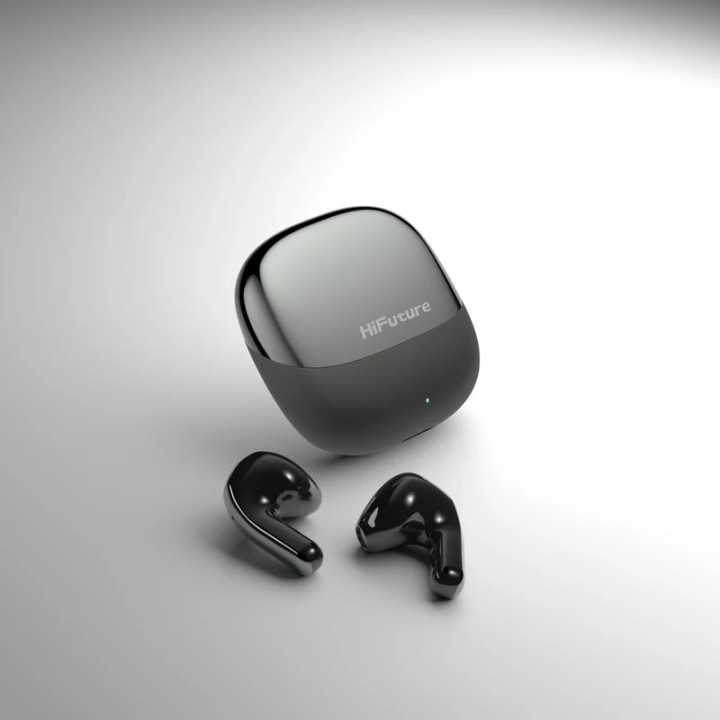 Bluetooth/Безжични слушалки HiFuture ChromeBuds, Metallic Grey, In-ear, IPX5, 30 часа батерия - 6972576182685 - 2