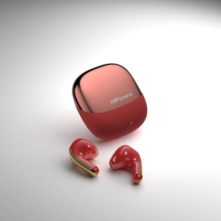 Bluetooth/Безжични слушалки HiFuture ChromeBuds, Red, In-ear, Bluetooth 5.4, IPX5, до 30 часа батерия - 6972576182708 - 2