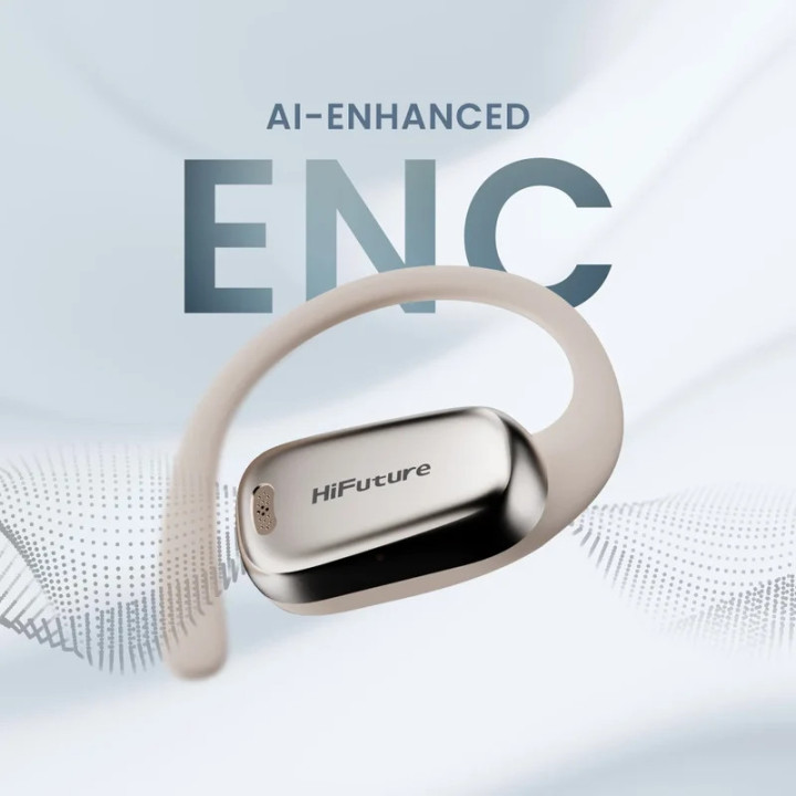 Bluetooth /Безжични слушалки HiFuture Sonify, Champagne Gold, Bluetooth 5.4, 4 микрофона ENC, до 20 часа работа, IPX5, 15mm драй