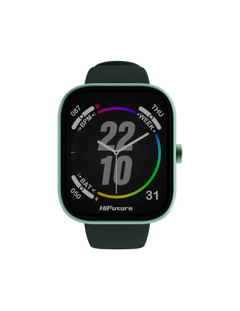 Смарт часовник HiFuture Lume Dark Green, 1.85" IPS сензорен дисплей, Dual Core, Bluetooth 5.3, 128MB памет, до 7 дни работа - 69