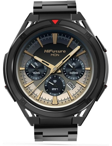 Смарт часовник HiFuture Active Black Red, 1.43" AMOLED 466x466, Dual Core ATS3085L, Bluetooth 5.3, 256MB, 5ATM - 6972576181992