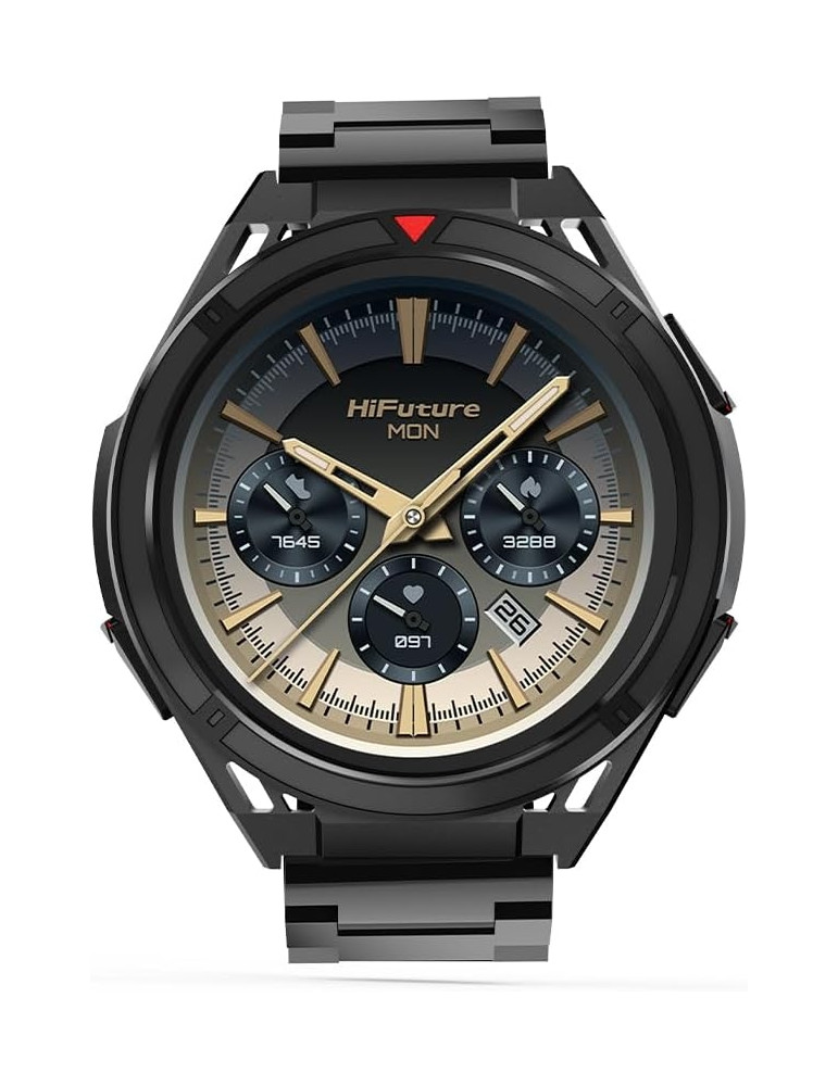 Смарт часовник HiFuture Active Black Red, 1.43" AMOLED 466x466, Dual Core ATS3085L, Bluetooth 5.3, 256MB, 5ATM - 6972576181992 -