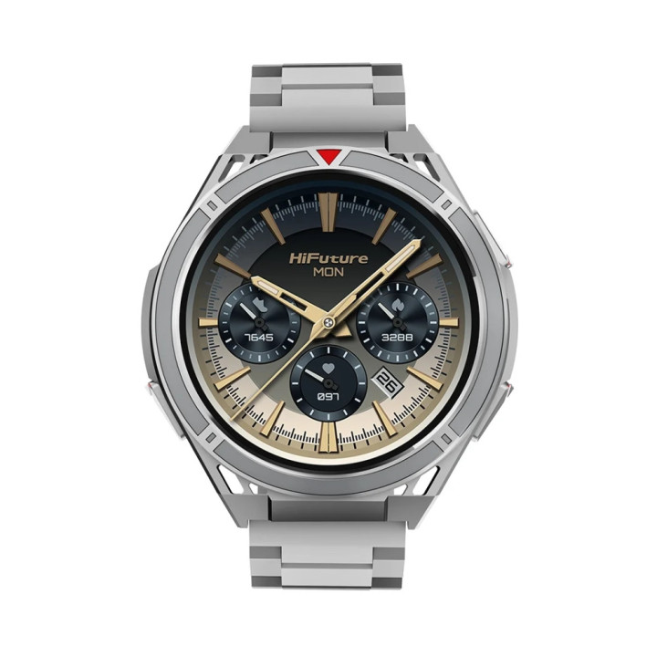 Смарт часовник HiFuture Active Silver, 1.43" AMOLED 466x466, Dual Core ATS3085L, Dual-Band GPS, 256MB, 5ATM - 6972576182012 - 1