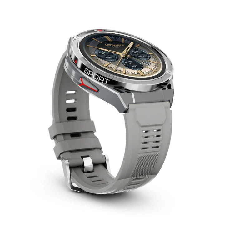 Смарт часовник HiFuture Active Silver, 1.43" AMOLED 466x466, Dual Core ATS3085L, Dual-Band GPS, 256MB, 5ATM - 6972576182012 - 3