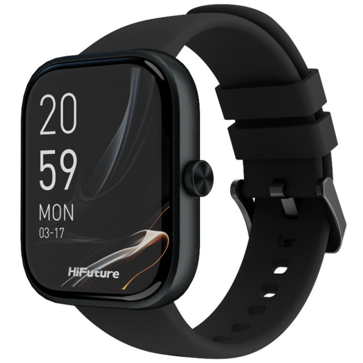 Смарт часовник HiFuture Lume Black, 1.85" IPS, Dual Core, 128MB, Bluetooth 5.3 - 6972576182302 - 2