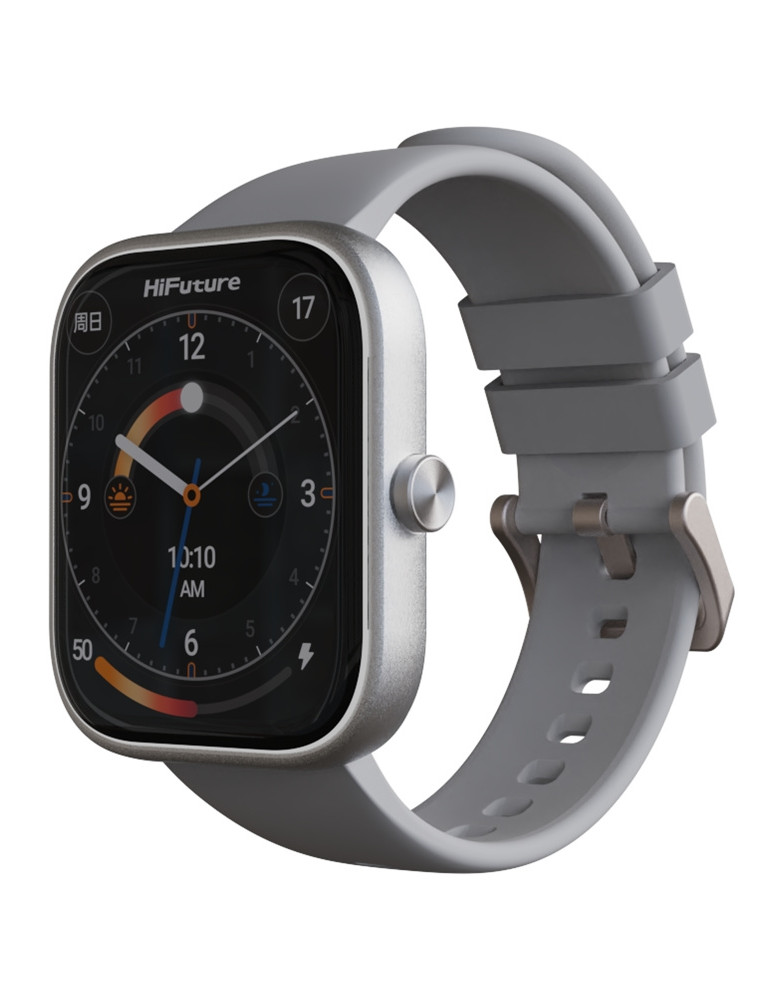 Смарт часовник HiFuture Lume Silver Grey, 1.85" IPS 240x284, Realtek 8773EWE Dual Core, 128MB, Bluetooth 5.3, IP68 водоустойчив 