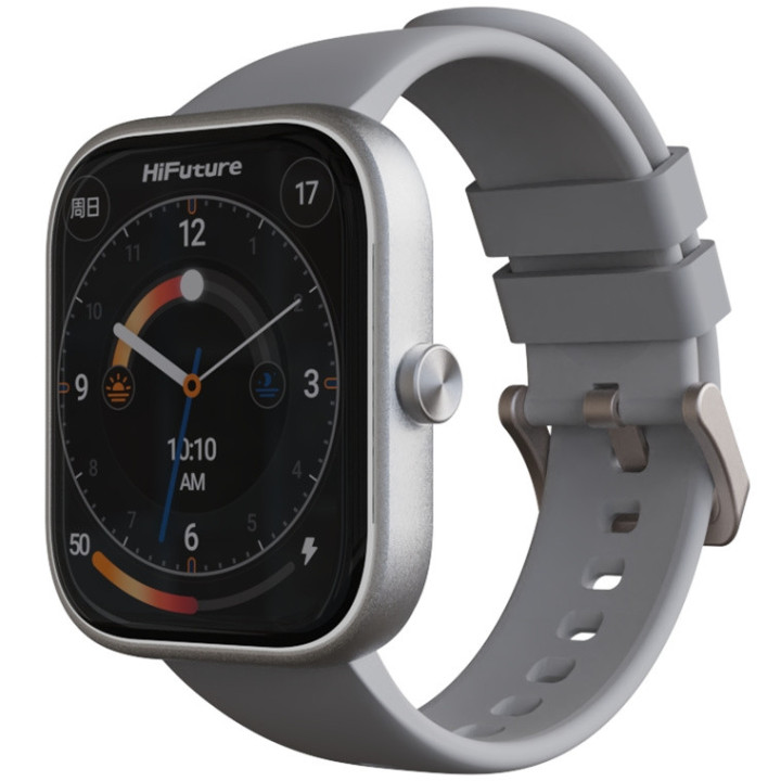 Смарт часовник HiFuture Lume Silver Grey, 1.85" IPS 240x284, Realtek 8773EWE Dual Core, 128MB, Bluetooth 5.3, IP68 водоустойчив 