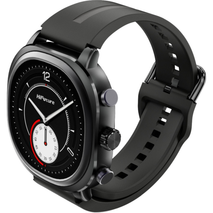 Смарт часовник HiFuture AIX Lite Black, 1.43" AMOLED 466x466, Dual Core ATS3085LM, 128MB, iOS/Android - 6972576181893 - 4