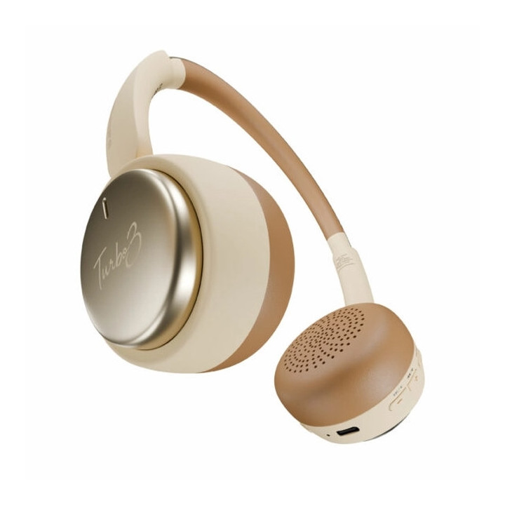 Слушалки HiFuture TURBO3, Bluetooth, Adaptive Noise Cancelling, Latte - 6972576183132 - 3