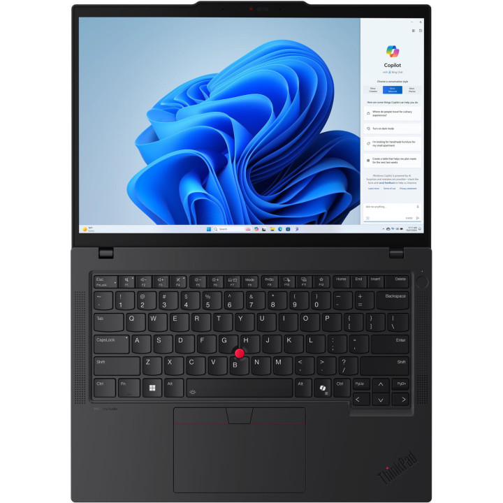 Лаптоп Lenovo ThinkPad T14 G5, 14" IPS Full HD, Intel Core Ultra 7 155U, 32GB DDR5 5600MT/s, 1TB SSD, Free OS - 21ML003MBM/RI - 
